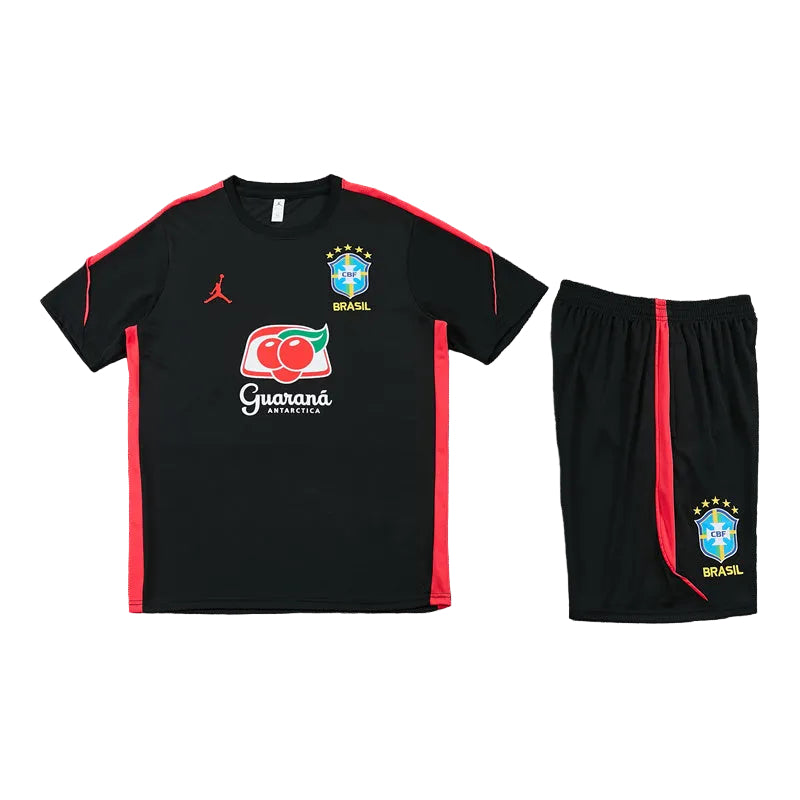 Brazilië trainingsset 2026/28 zwart/rood